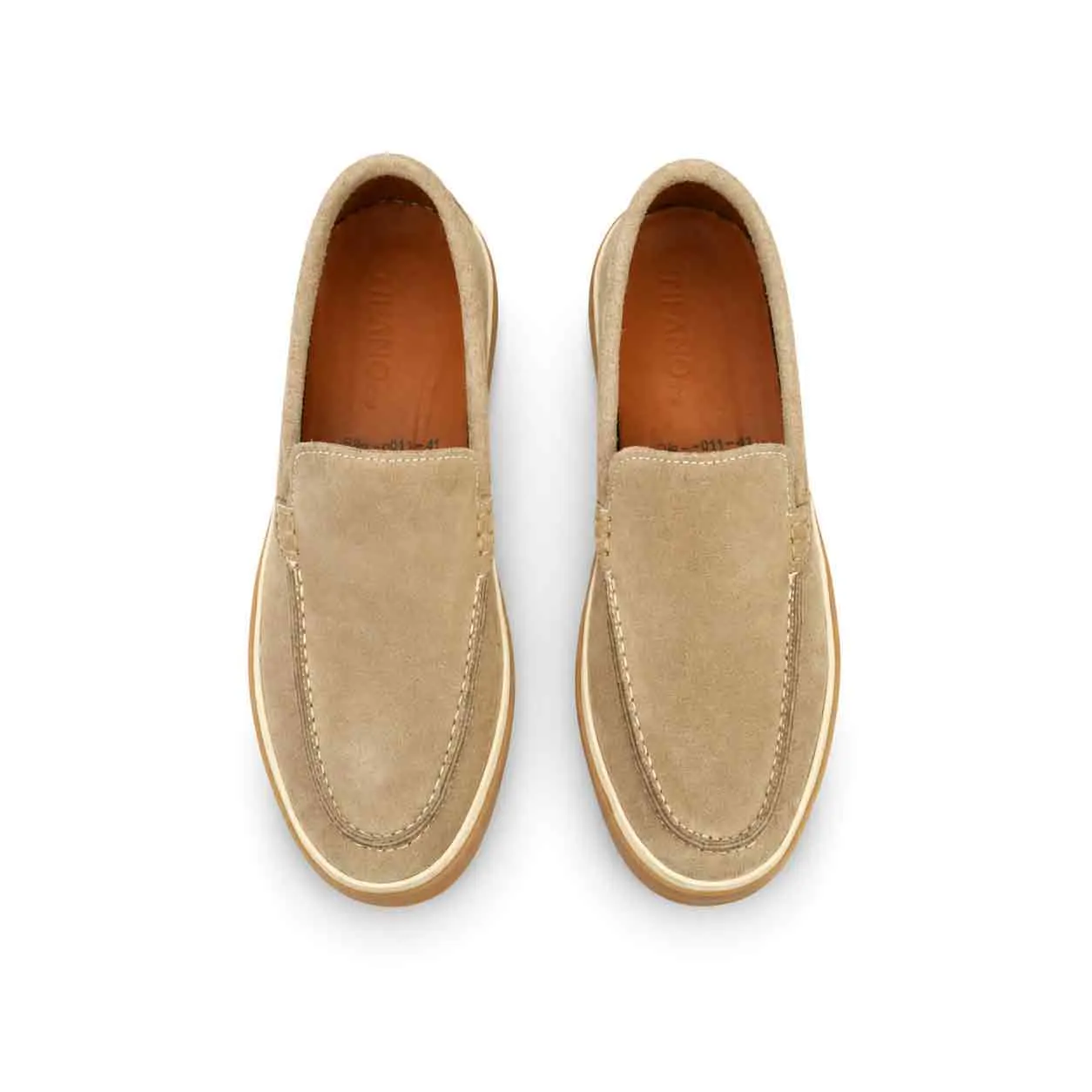 Mocassin pour homme 011 beige daim   miniature